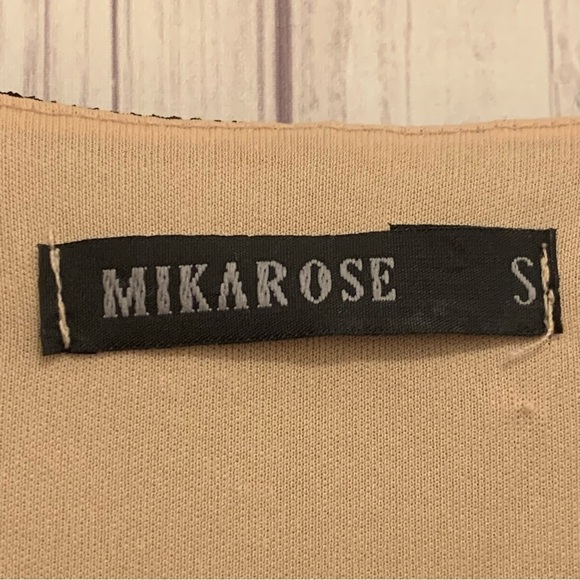 Mikarose Black and Tan Lace Modest Midi Dress Size Small S - Picture 4 of 4